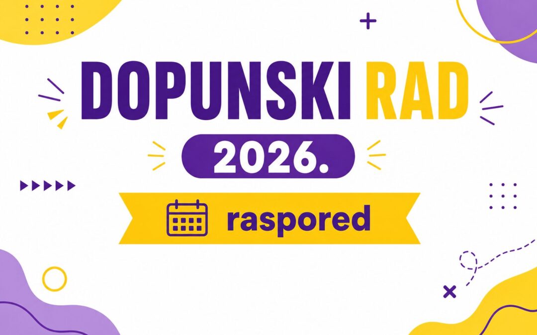 DOPUNSKI RAD 2026. – raspored