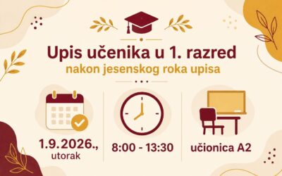 Upis učenika u 1. razred nakon jesenskog roka upisa