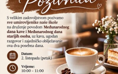 Pozivnica povodom Međunarodnog dana kave i Međunarodnog dana starijih osoba